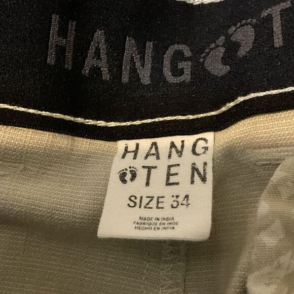 Hang Ten Men's Khaki Flat Front Shorts - Picture 9 of 12